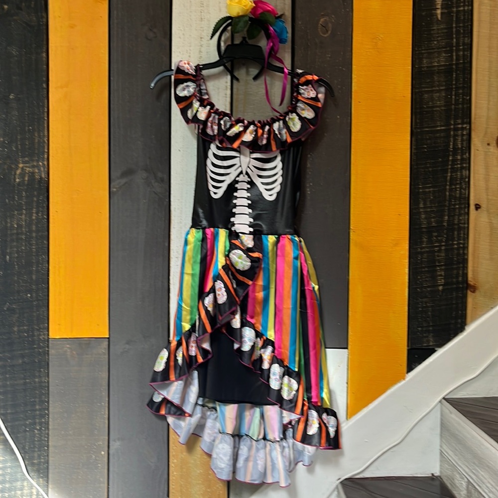 Day of the dead. Skull girls dress Size Large